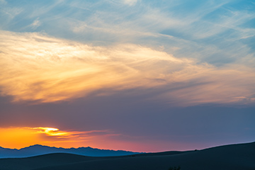 Sunset in Mesr Desert