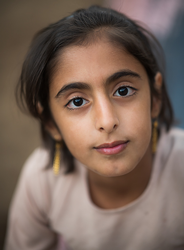 Portrait of a little girl at Palangan village